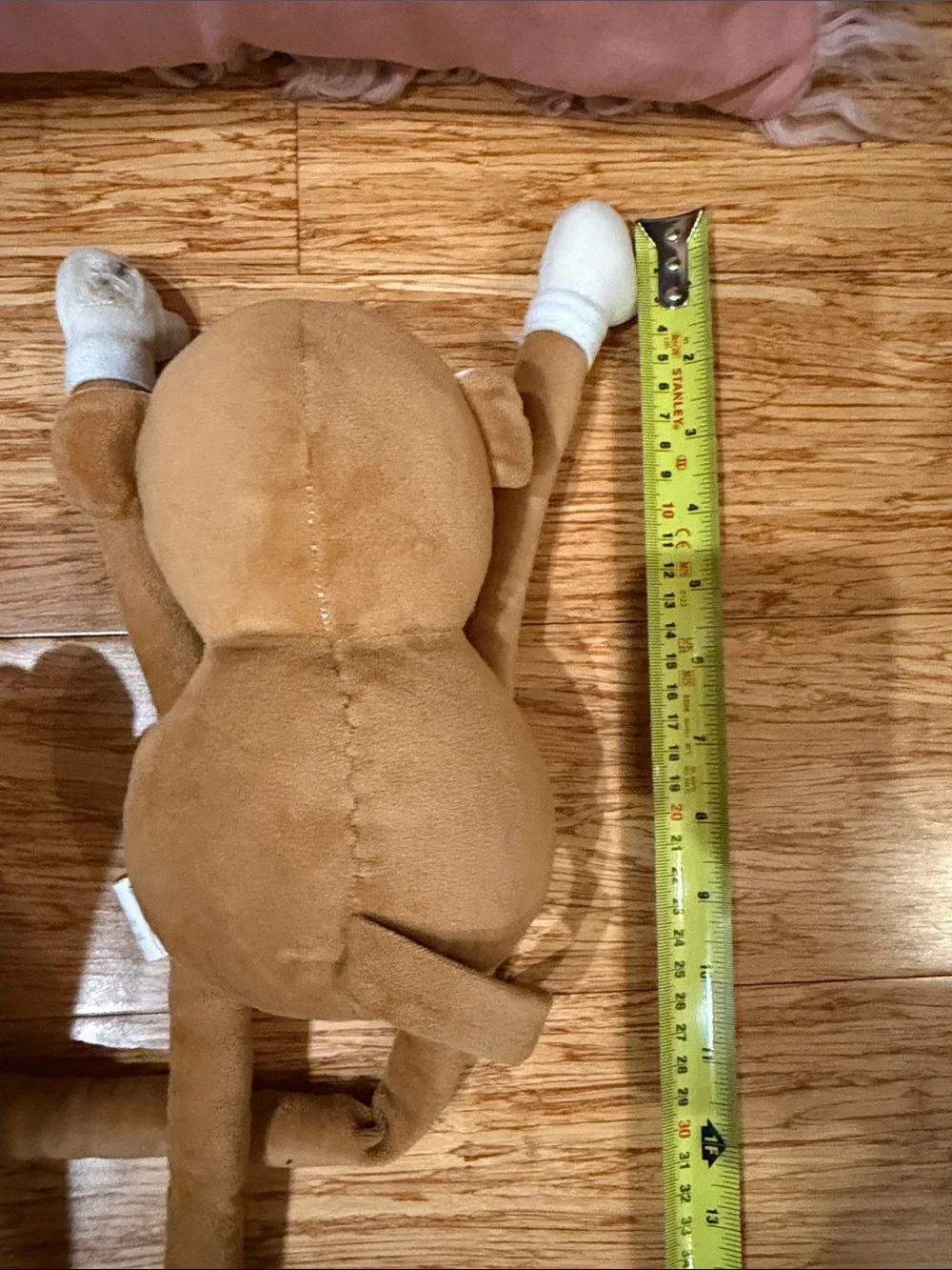 Plush Brown Monkey Stuffed Toy with Red & Yellow Shoes